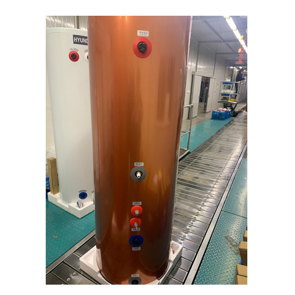 Vertikal rustfritt stål lag med vanntank 