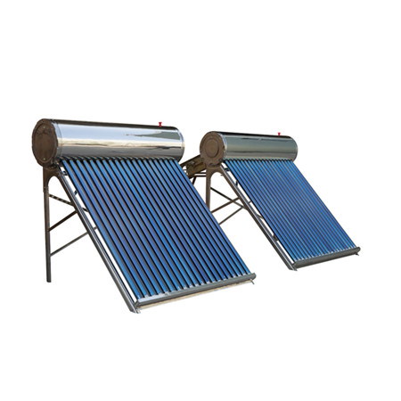 Takvifte i rustfritt stål med varmtvannsbereder med flat solcelleoppsamler og høy tetthet polyuretanbeholder